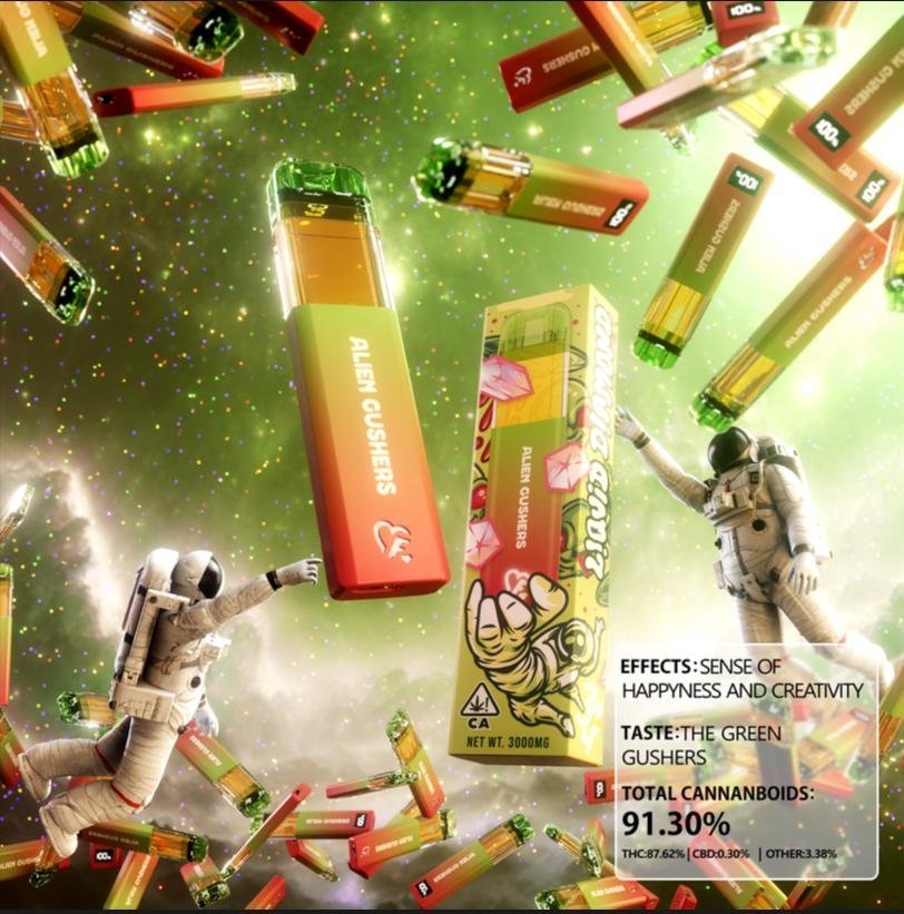 Favs Cart Alien Gushers 3G Disposable (Sativa) – Favs Cart